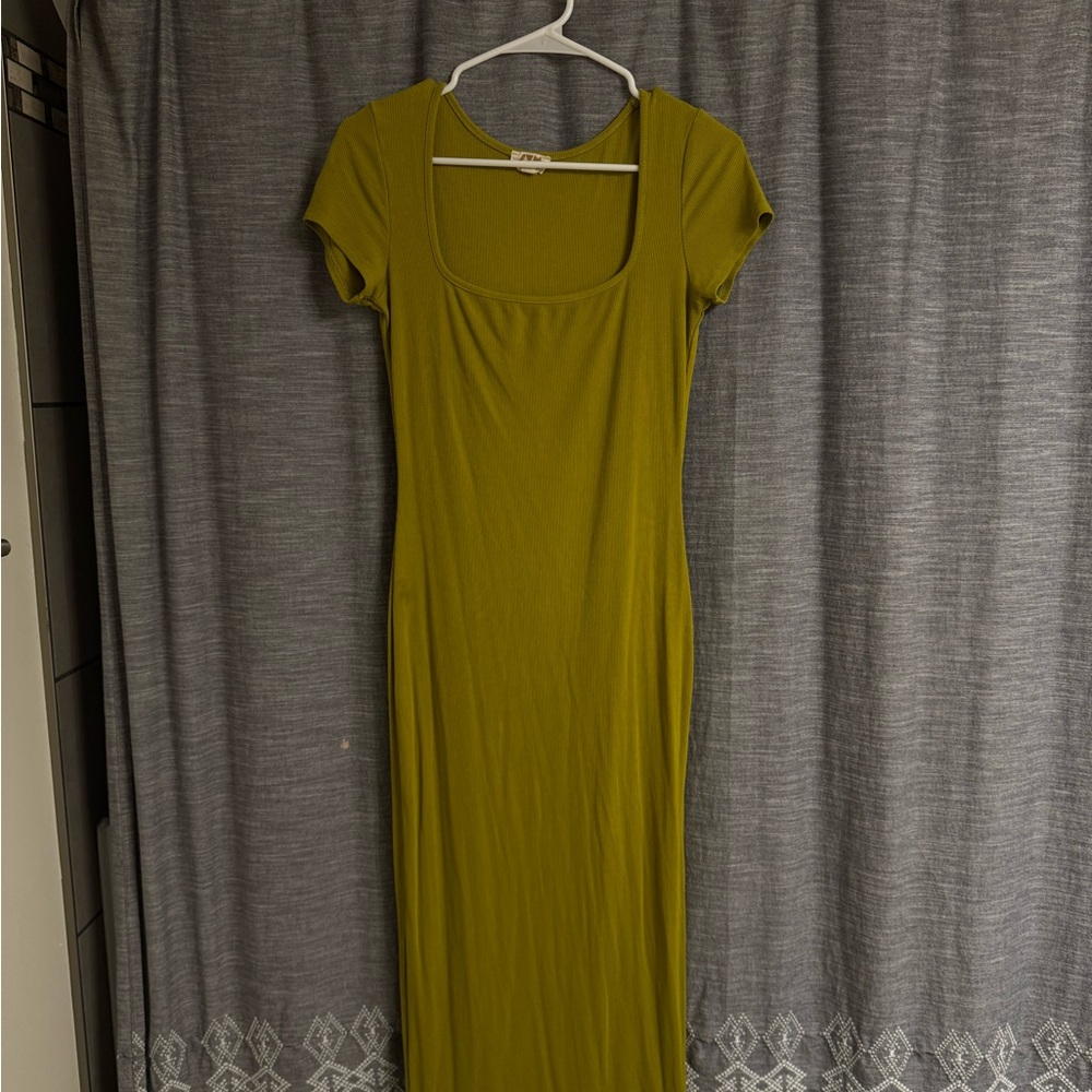 See You Monday Chartreuse Maxi Dress